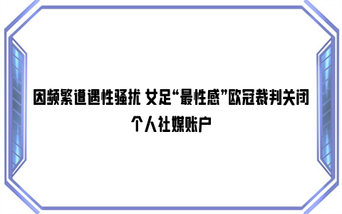 因频繁遭遇性骚扰 女足“最性感”欧冠裁判关闭个人社媒账户