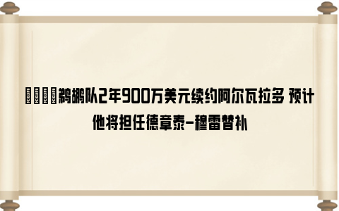 🌟鹈鹕队2年900万美元续约阿尔瓦拉多 预计他将担任德章泰-穆雷替补