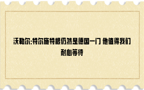 沃勒尔：特尔施特根仍然是德国一门 他值得我们耐心等待