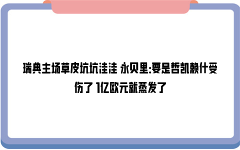 瑞典主场草皮坑坑洼洼 永贝里：要是哲凯赖什受伤了 1亿欧元就蒸发了