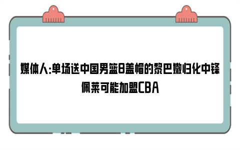 媒体人：单场送中国男篮8盖帽的黎巴嫩归化中锋佩莱可能加盟CBA