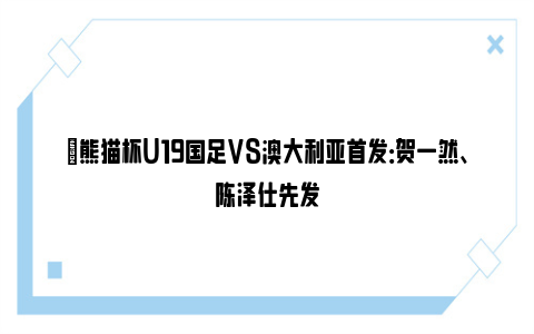 ✅熊猫杯U19国足VS澳大利亚首发：贺一然、陈泽仕先发