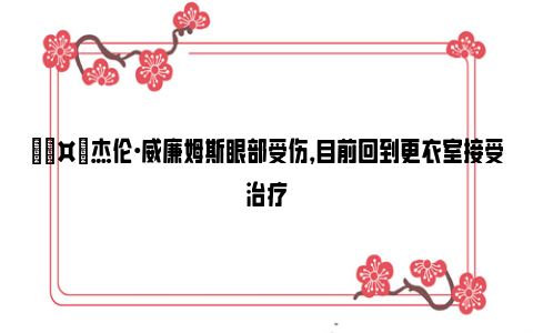 🤕杰伦·威廉姆斯眼部受伤，目前回到更衣室接受治疗