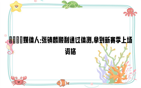 👏媒体人：张镇麟顺利通过体测，拿到新赛季上场资格