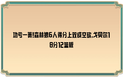 功亏一篑！森林狼6人得分上双成空砍，戈贝尔18分12篮板